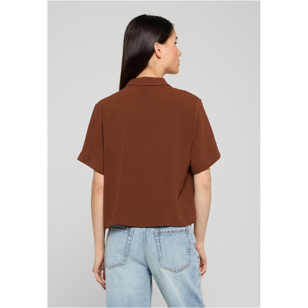 Urban Classics - Structured Resort Blouse - Bruin
